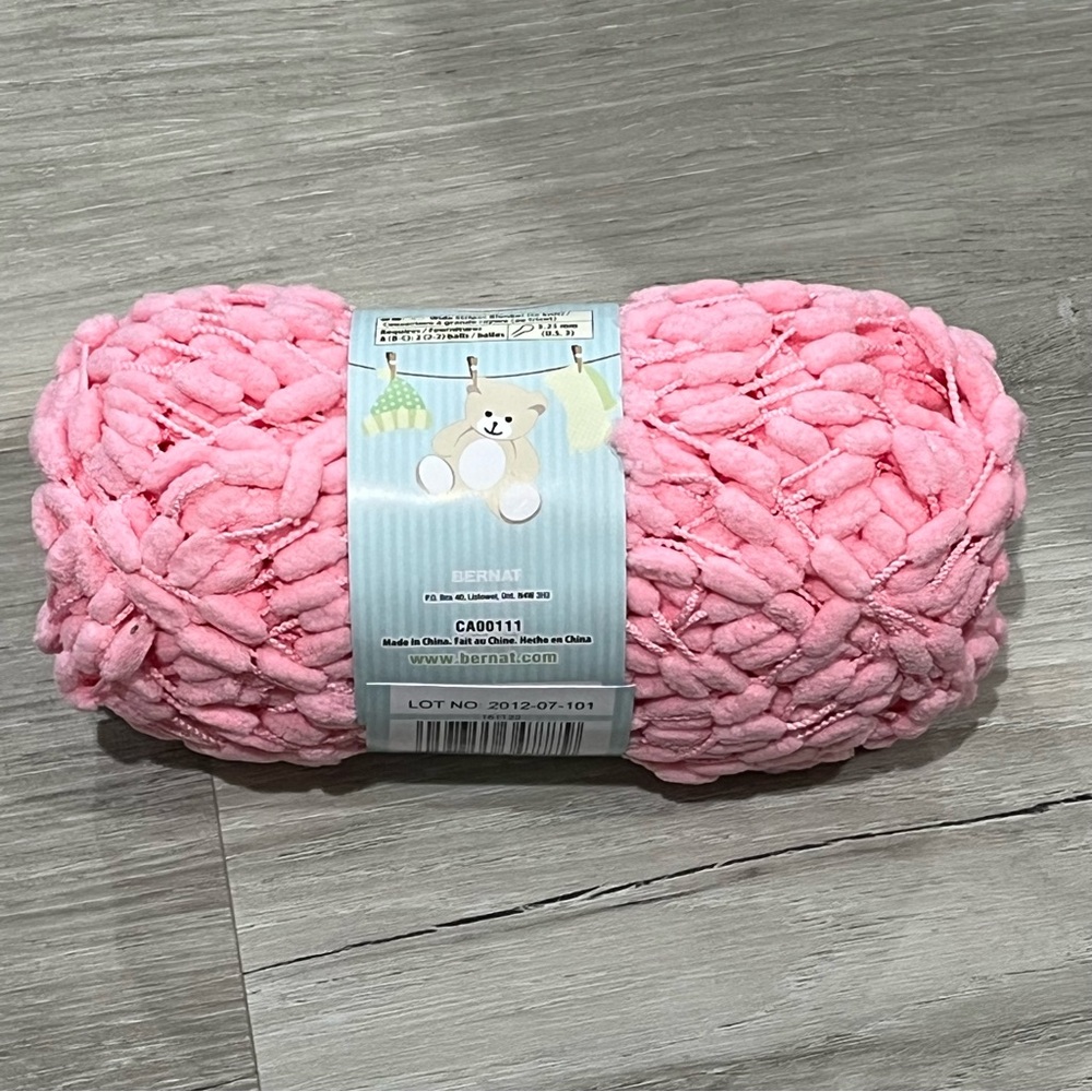 NWT Set of 3 Skeins Bernat Baby Pom Pom Yarn (3.5 oz ea) Candy Floss Pink #6 - Picture 7 of 9